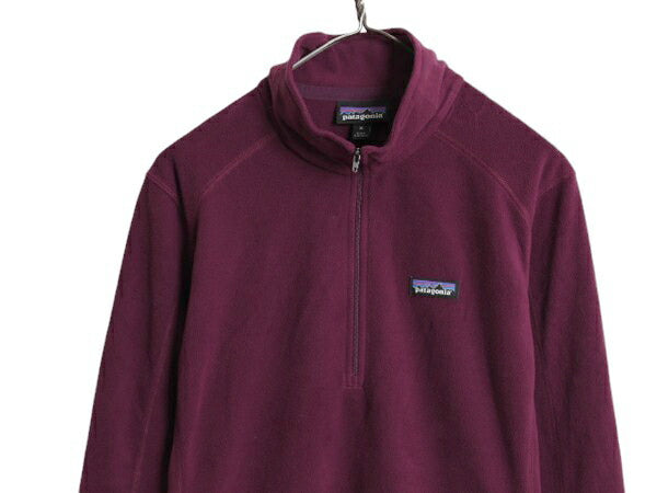 23年製 パタゴニア マイクロD ハーフジップ フリース プルオーバー レディース XL / 古着 Patagonia ロンT 長袖 Tシャツ ハイネック 企業