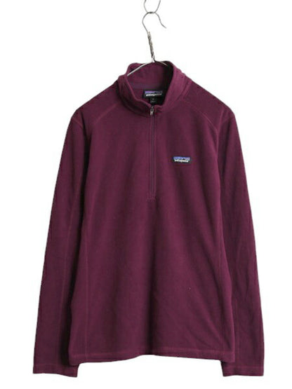 23年製 パタゴニア マイクロD ハーフジップ フリース プルオーバー レディース XL / 古着 Patagonia ロンT 長袖 Tシャツ ハイネック 企業