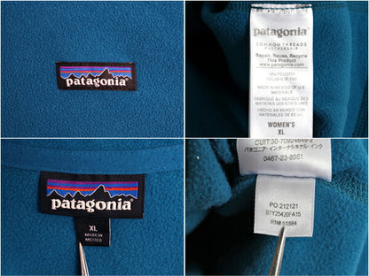 15年製 パタゴニア マイクロD ハーフジップ フリース プルオーバー レディース XL / 古着 Patagonia ロンT 長袖 Tシャツ ハイネック 薄手
