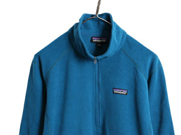 15年製 パタゴニア マイクロD ハーフジップ フリース プルオーバー レディース XL / 古着 Patagonia ロンT 長袖 Tシャツ ハイネック 薄手