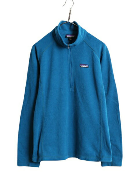 15年製 パタゴニア マイクロD ハーフジップ フリース プルオーバー レディース XL / 古着 Patagonia ロンT 長袖 Tシャツ ハイネック 薄手