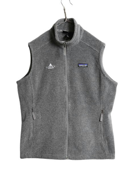 US企画 18年製 パタゴニア クラシック シンチラ フリース ベスト レディース L 古着 Patagonia アウトドア フルジップ 重ね着 廃盤 企業 灰