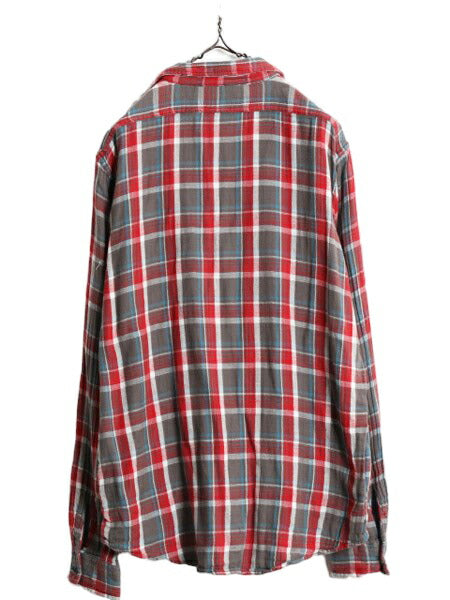 デニム&サプライ ラルフローレン 2レイヤー チェック フランネル シャツ メンズ L / DENIM&SUPPLY ポロ 長袖シャツ ネルシャツ ポニー無し