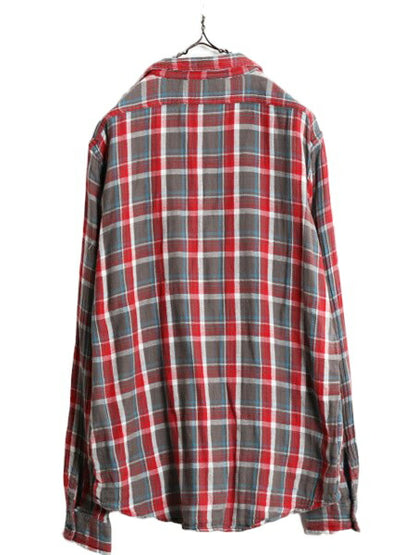 デニム&サプライ ラルフローレン 2レイヤー チェック フランネル シャツ メンズ L / DENIM&SUPPLY ポロ 長袖シャツ ネルシャツ ポニー無し