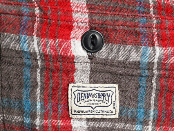 デニム&サプライ ラルフローレン 2レイヤー チェック フランネル シャツ メンズ L / DENIM&SUPPLY ポロ 長袖シャツ ネルシャツ ポニー無し