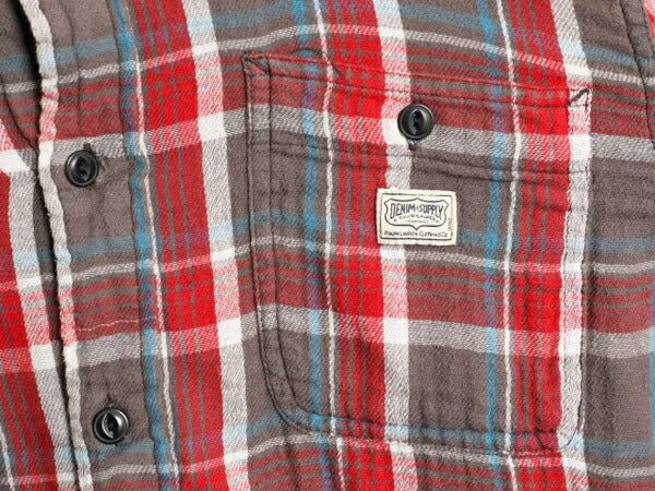 デニム&サプライ ラルフローレン 2レイヤー チェック フランネル シャツ メンズ L / DENIM&SUPPLY ポロ 長袖シャツ ネルシャツ ポニー無し