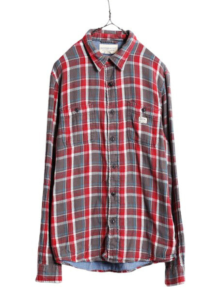 デニム&サプライ ラルフローレン 2レイヤー チェック フランネル シャツ メンズ L / DENIM&SUPPLY ポロ 長袖シャツ ネルシャツ ポニー無し