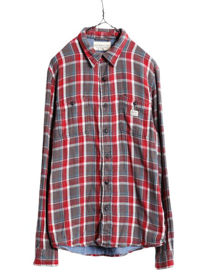 デニム&サプライ ラルフローレン 2レイヤー チェック フランネル シャツ メンズ L / DENIM&SUPPLY ポロ 長袖シャツ ネルシャツ ポニー無し