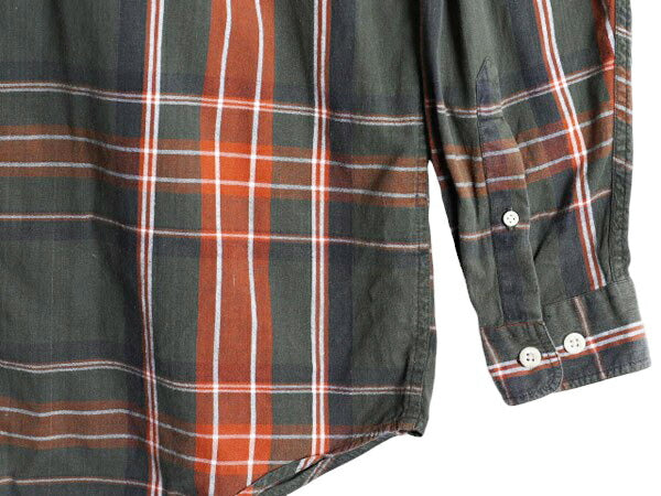 90s エディーバウアー チェック 長袖 ボタンダウン シャツ メンズ L / 90年代 オールド Eddie Bauer 長袖シャツ ポケット付き マルチカラー