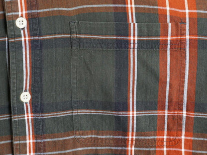 90s エディーバウアー チェック 長袖 ボタンダウン シャツ メンズ L / 90年代 オールド Eddie Bauer 長袖シャツ ポケット付き マルチカラー