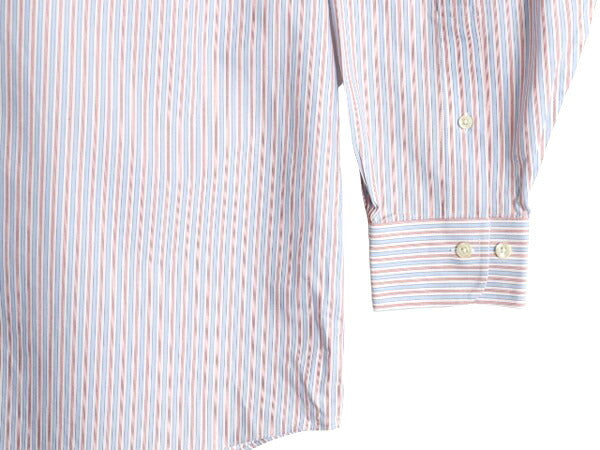 ブルックスブラザーズ ストライプ 長袖 シャツ メンズ L 程 古着 BROOKS BROTHERS 346 ワイシャツ ノーアイロン ポケット付き マルチカラー