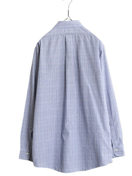 ブルックスブラザーズ チェック 長袖 シャツ メンズ L 程/ BROOKS BROTHERS ピマ コットン ワイシャツ ポケット付き ノーアイロン ツートン