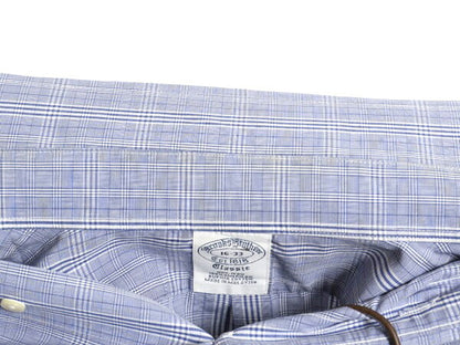 ブルックスブラザーズ チェック 長袖 シャツ メンズ L 程/ BROOKS BROTHERS ピマ コットン ワイシャツ ポケット付き ノーアイロン ツートン