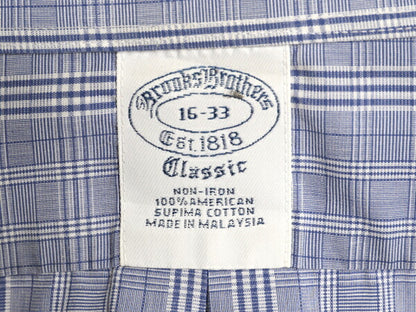 ブルックスブラザーズ チェック 長袖 シャツ メンズ L 程/ BROOKS BROTHERS ピマ コットン ワイシャツ ポケット付き ノーアイロン ツートン