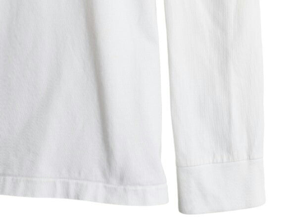 ポロ ラルフローレン プリント 長袖 Tシャツ メンズ L 復刻 ロンT スキー 袖プリント リンガー コットン カットソー クルーネック ホワイト