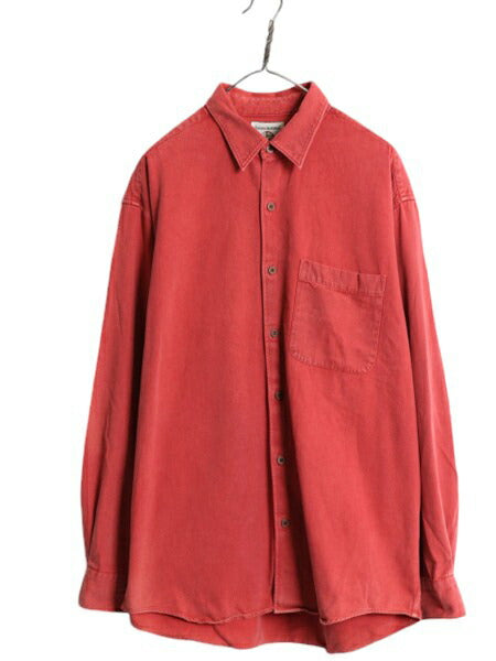 80s 90s バナナリパブリック コットン 長袖 シャツ メンズ  L / ヴィンテージ BANANA REPUBLIC Safari&Travel ヘビーウェイト ポケット付き