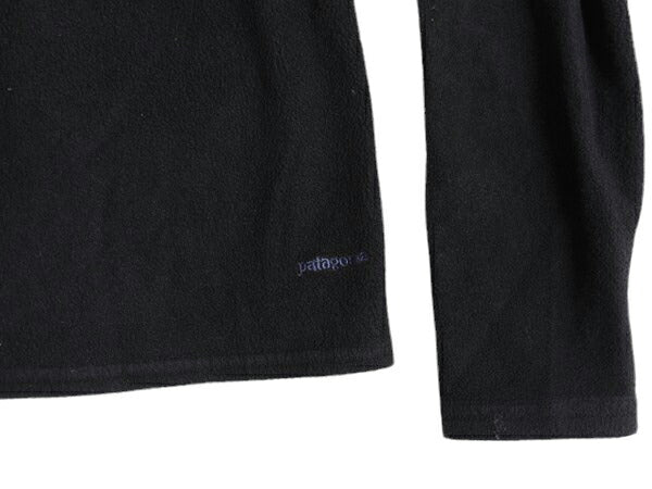 00s 00年製 パタゴニア キャプリーン ハーフジップ 長袖 Tシャツ レディース L / 00年代 オールド patagonia アウトドア フリース ブラック