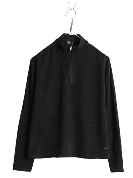 00s 00年製 パタゴニア キャプリーン ハーフジップ 長袖 Tシャツ レディース L / 00年代 オールド patagonia アウトドア フリース ブラック