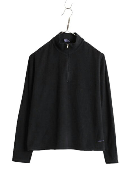 00s 00年製 パタゴニア キャプリーン ハーフジップ 長袖 Tシャツ レディース L / 00年代 オールド patagonia アウトドア フリース ブラック