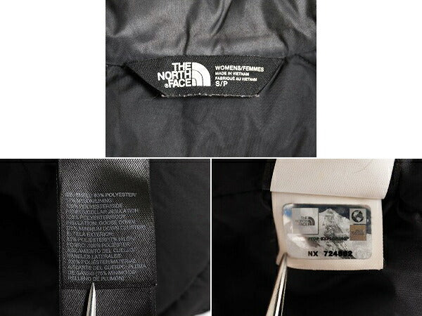 US企画 ノースフェイス ナイロン ダウン ベスト レディース S The North Face フルジップ キルティング 550フィル アウトドア 重ね着 濃灰