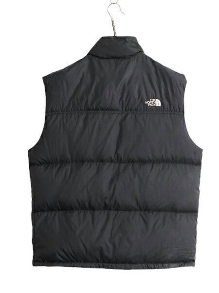 ノースフェイス ヌプシ ダウン ベスト メンズ L / The North face アウトドア NUPTSE 700フィル フルジップ 重ね着 前開き ワンポイント 黒