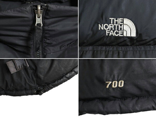 ノースフェイス ヌプシ ダウン ベスト メンズ L / The North face アウトドア NUPTSE 700フィル フルジップ 重ね着 前開き ワンポイント 黒