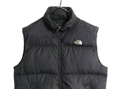 ノースフェイス ヌプシ ダウン ベスト メンズ L / The North face アウトドア NUPTSE 700フィル フルジップ 重ね着 前開き ワンポイント 黒