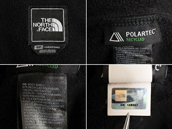 ノースフェイス デナリ ジャケット レディース S 古着 The North Face DENALI アウトドア フリース ナイロン ブルゾン フルジップ ブラック
