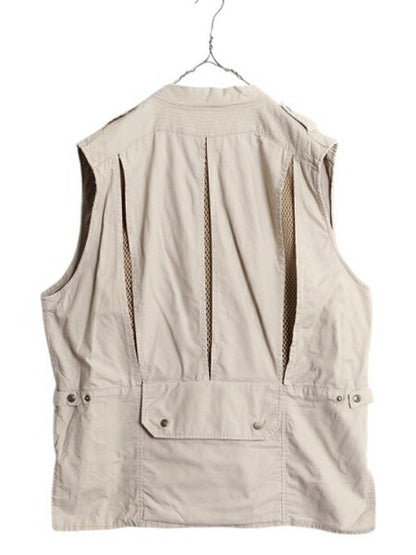 90s バナナリパブリック サファリ ベスト メンズ L / オールド BANANA REPUBLIC アウトドア 重ね着 ハンティング フィッシング 多ポケット