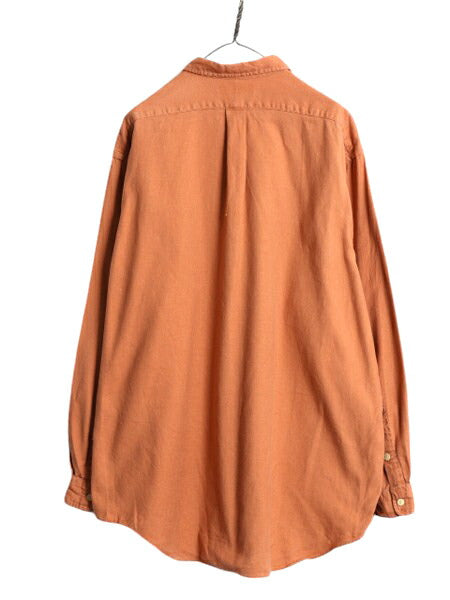90s ポロ ラルフローレン 長袖 シャツ メンズ XL 古着 90年代 オールド 長袖シャツ ポケット付き ヘビーウェイト 大きいサイズ ポニー無し