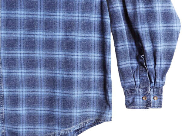 80s USA製 エルエルビーン チェック 長袖 ボタンダウン シャツ メンズ XL / ヴィンテージ LLBean コットン キャンバス ダック 大きいサイズ