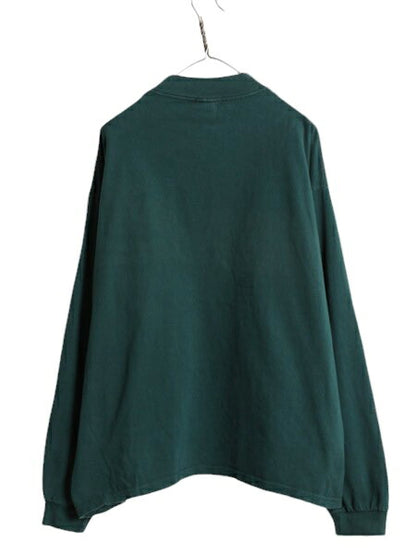 90s USA製 ナイキ モックネック 長袖 Tシャツ メンズ XL 古着 90年代 オールド ロンT スウッシュ ハイネック ヘビーウェイト ワンポイント
