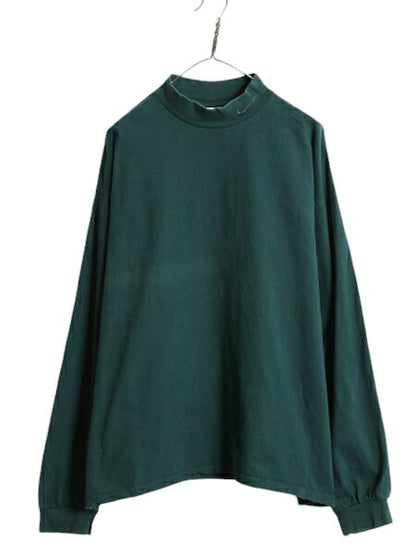 90s USA製 ナイキ モックネック 長袖 Tシャツ メンズ XL 古着 90年代 オールド ロンT スウッシュ ハイネック ヘビーウェイト ワンポイント