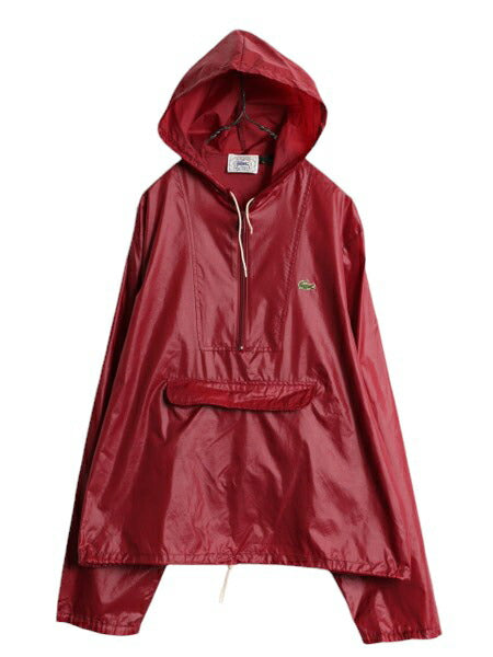 70s 80s ラコステ ナイロン アノラック フード パーカー ジャケット メンズ L / 古着 70年代 80年代 ヴィンテージ IZOD LACOSTE パッカブル