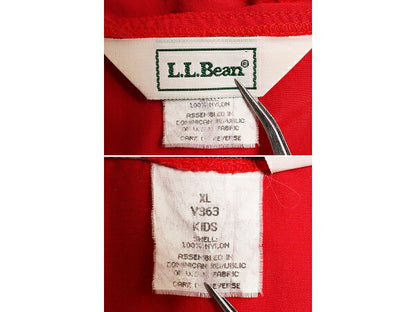 90s エルエルビーン ナイロン アノラック パーカー ジャケット キッズ XL メンズ M 程 古着 90年代 オールド LLBEAN ハーフジップ ブルゾン