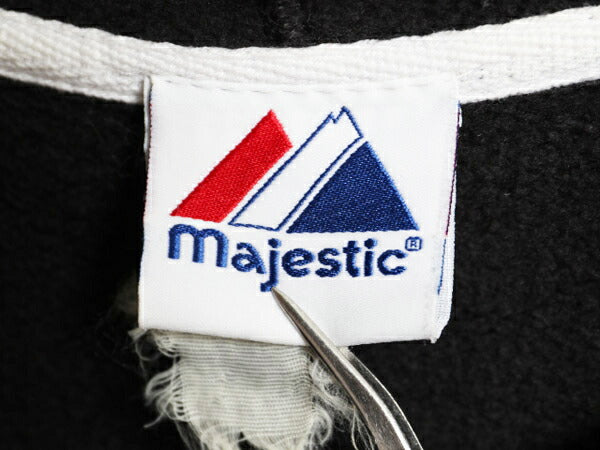 MLB オフィシャル マジェスティック メッツ スウェット パーカー メンズ L 程 裏起毛 プルオーバー トレーナー ブラック 大リーグ Majestic