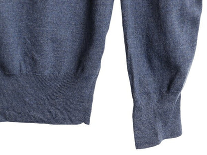 ブルックスブラザーズ ハーフジップ サクソン ウール ニット セーター メンズ XL Brooks Brothers ハイネック 大きいサイズ ハイゲージ 青
