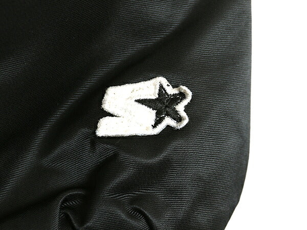 90s USA製 レイダース ナイロン サテン スタジャン メンズ L オールド NFL オフィシャル スターター 中綿 キルティング ライナー ブラック