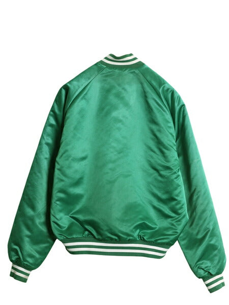 80s USA製 セルティックス ナイロン サテン スタジャン メンズ M / ヴィンテージ NBA オフィシャル 中綿 キルティング ライナー ジャンパー