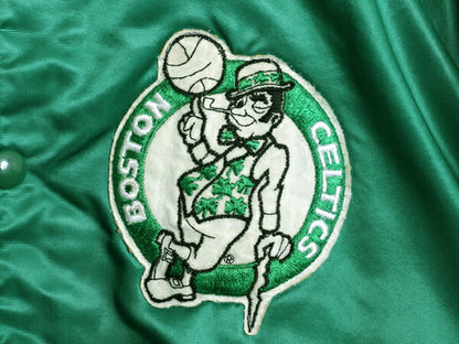 80s USA製 セルティックス ナイロン サテン スタジャン メンズ M / ヴィンテージ NBA オフィシャル 中綿 キルティング ライナー ジャンパー