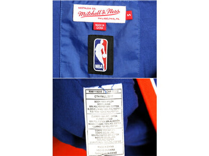ニックス ナイロン ナイロン ジャケット メンズ S 古着 NBA オフィシャル ミッチェルアンドネス ハーフジップ プルオーバー ウォームアップ