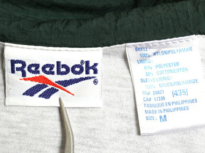 90s リーボック フルジップ ナイロン トラック ジャケット メンズ M / オールド ウインドブレーカー シャカシャカ ハイネック ワンポイント
