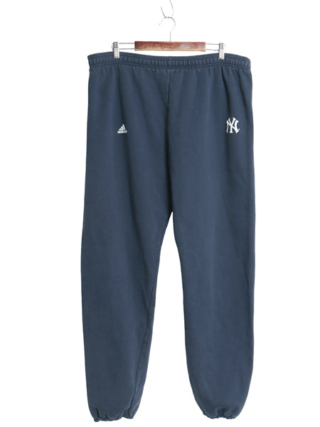 00s ヤンキース アディダス スウェット パンツ メンズ XL 程 オールド MLB オフィシャル プリント イージーパンツ 大リーグ 大きいサイズ