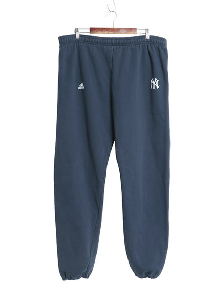 00s ヤンキース アディダス スウェット パンツ メンズ XL 程 オールド MLB オフィシャル プリント イージーパンツ 大リーグ 大きいサイズ