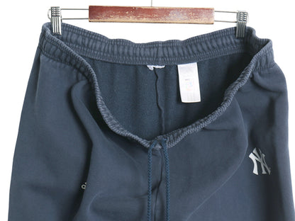 00s ヤンキース アディダス スウェット パンツ メンズ XL 程 オールド MLB オフィシャル プリント イージーパンツ 大リーグ 大きいサイズ