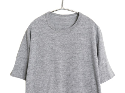 90s USA製 ラッセル 無地 半袖 Tシャツ メンズ XXL 程/ 古着 オールド ヘビーウェイト シングルステッチ ブランク 大きいサイズ 霜降り 灰