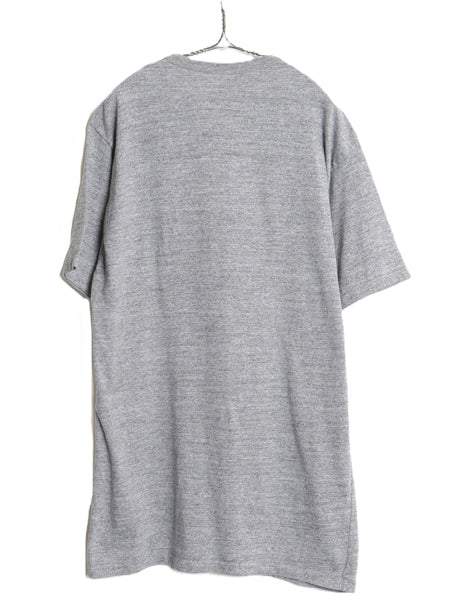 90s USA製 ラッセル 無地 半袖 Tシャツ メンズ XXL 程/ 古着 オールド ヘビーウェイト シングルステッチ ブランク 大きいサイズ 霜降り 灰