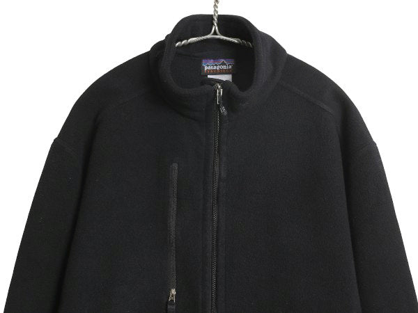 パタゴニア マイクロ シンチラ フリース ジャケット メンズ M / 07年製 アウトドア ブルゾン ハイネック フルジップ ワンポイント ブラック