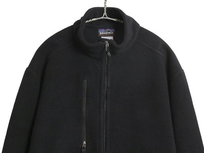 パタゴニア マイクロ シンチラ フリース ジャケット メンズ M / 07年製 アウトドア ブルゾン ハイネック フルジップ ワンポイント ブラック