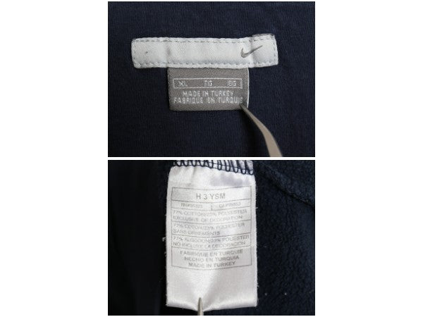 00s ナイキ スモール スウォッシュ 刺繍 スウェット メンズ XL / オールド 裏起毛 トレーナー クルーネック ワンポイント 大きいサイズ 紺